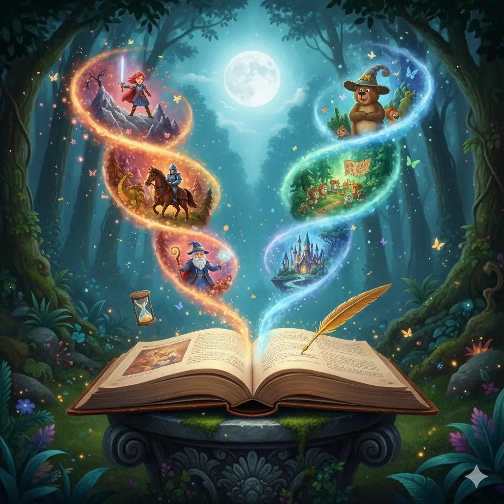 Kouzelná knihovna plná pohádek